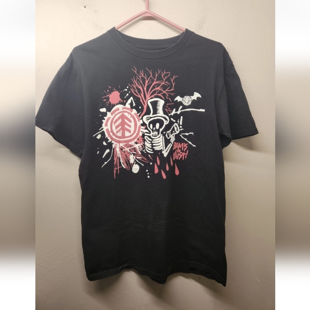 Vtg Element x Bam Margera Bams Or Bust Grunge T-Shirt Mens XL Tee Y2K Rare